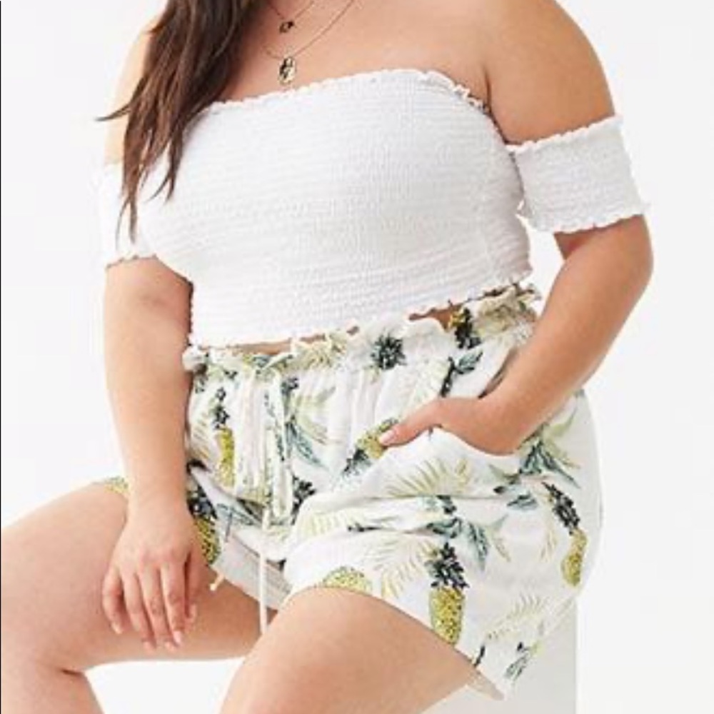 Pineapple Print Shorts